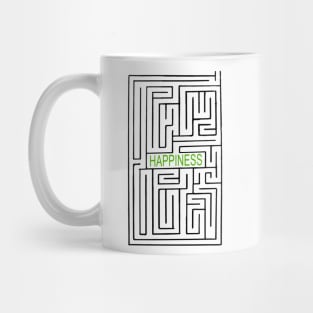 Maze of Happiness Black Mug